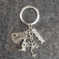 Microscopy DNA Neuron Human Skeleton Keychain