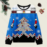 Minesweeper Ugly Christmas Knit Sweatshirt