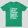 Guest Check T-Bone Steak, Cheese Eggs, Welch's Grape Geek T-Shirt