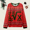 Beauty of Mathematics Red Ugly Christmas Knit Sweatshirt