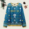 Boldly into Blue Ugly Christmas Knit Sweatshirt