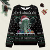 Call of Christmas Black Ugly Christmas Knit Sweatshirt