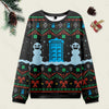 Doctor Who Black Ugly Christmas Knit Sweatshirt