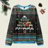 Gamepad Christmas Tree Ugly Christmas Knit Sweatshirt
