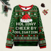 Holiday Cheer by Obligation Green Ugly Christmas Knit Sweatshirt