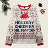 Holiday Cheer by Obligation Off-White Ugly Christmas Knit Sweatshirt
