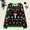 Last Christmas I Give You My World Black Ugly Christmas Knit Sweatshirt