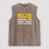 May the force be equal to mass times acceleration Unisex Washed Tank